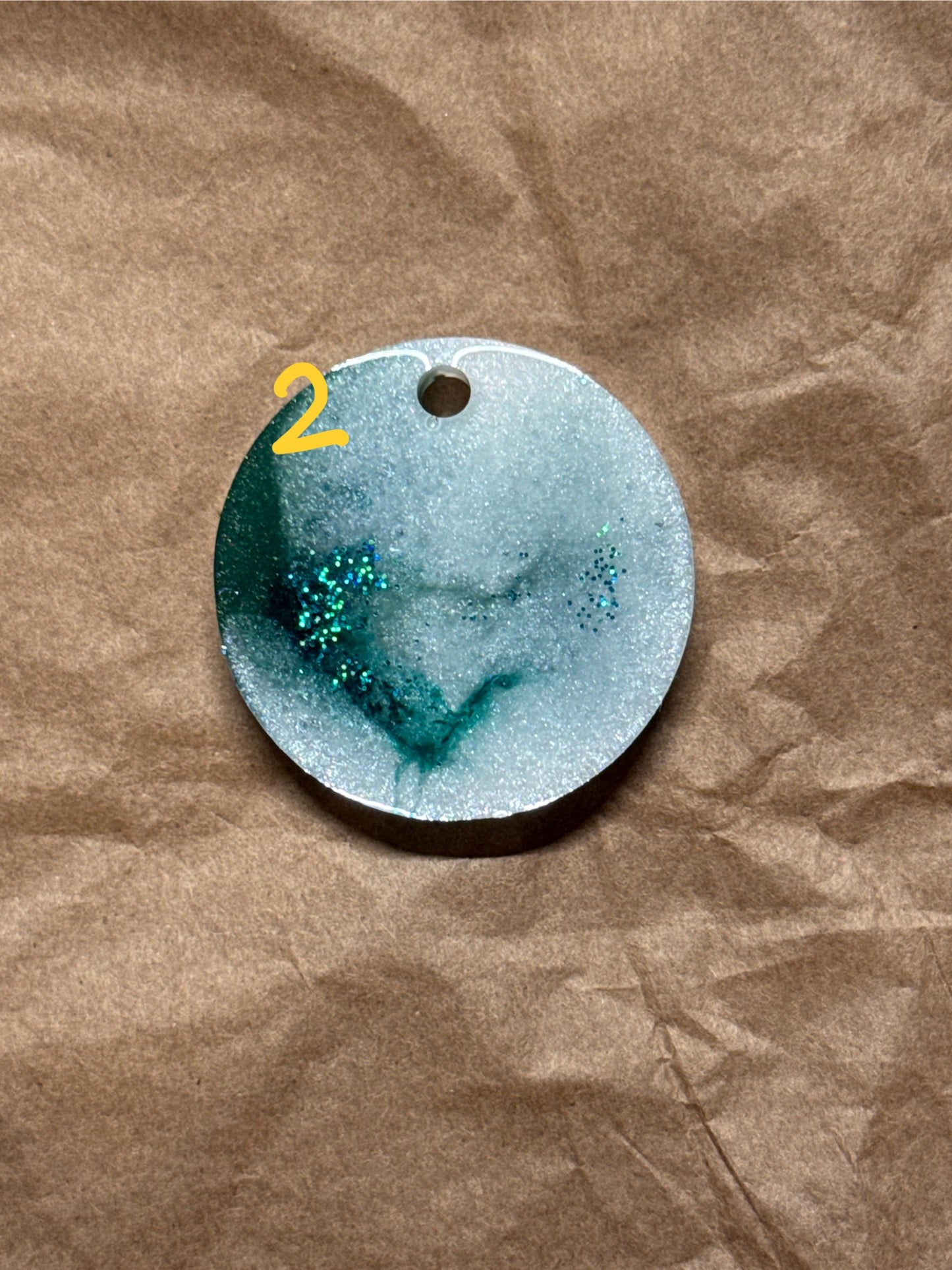 Epoxidharz Hundemarken - Serie Grün/Weiß