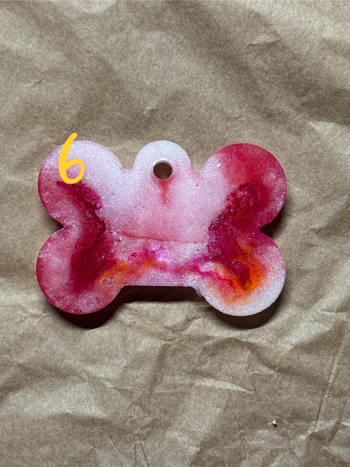 Epoxidharz Hundemarken - Serie Pink/Weiß