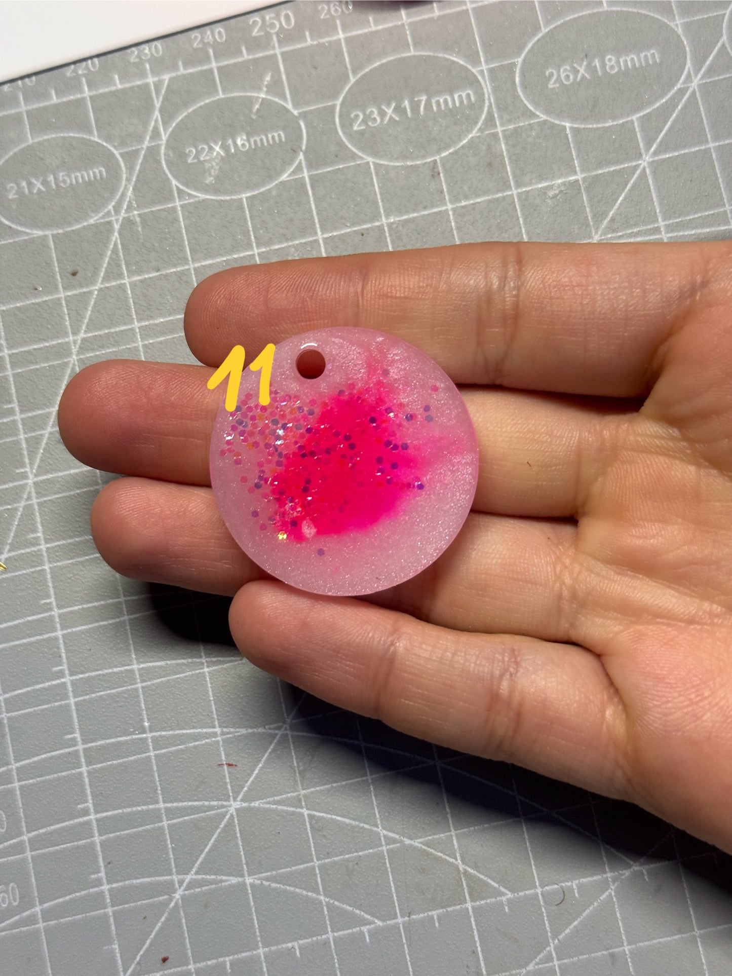 Epoxidharz Hundemarken - Serie Rosa/Weiß