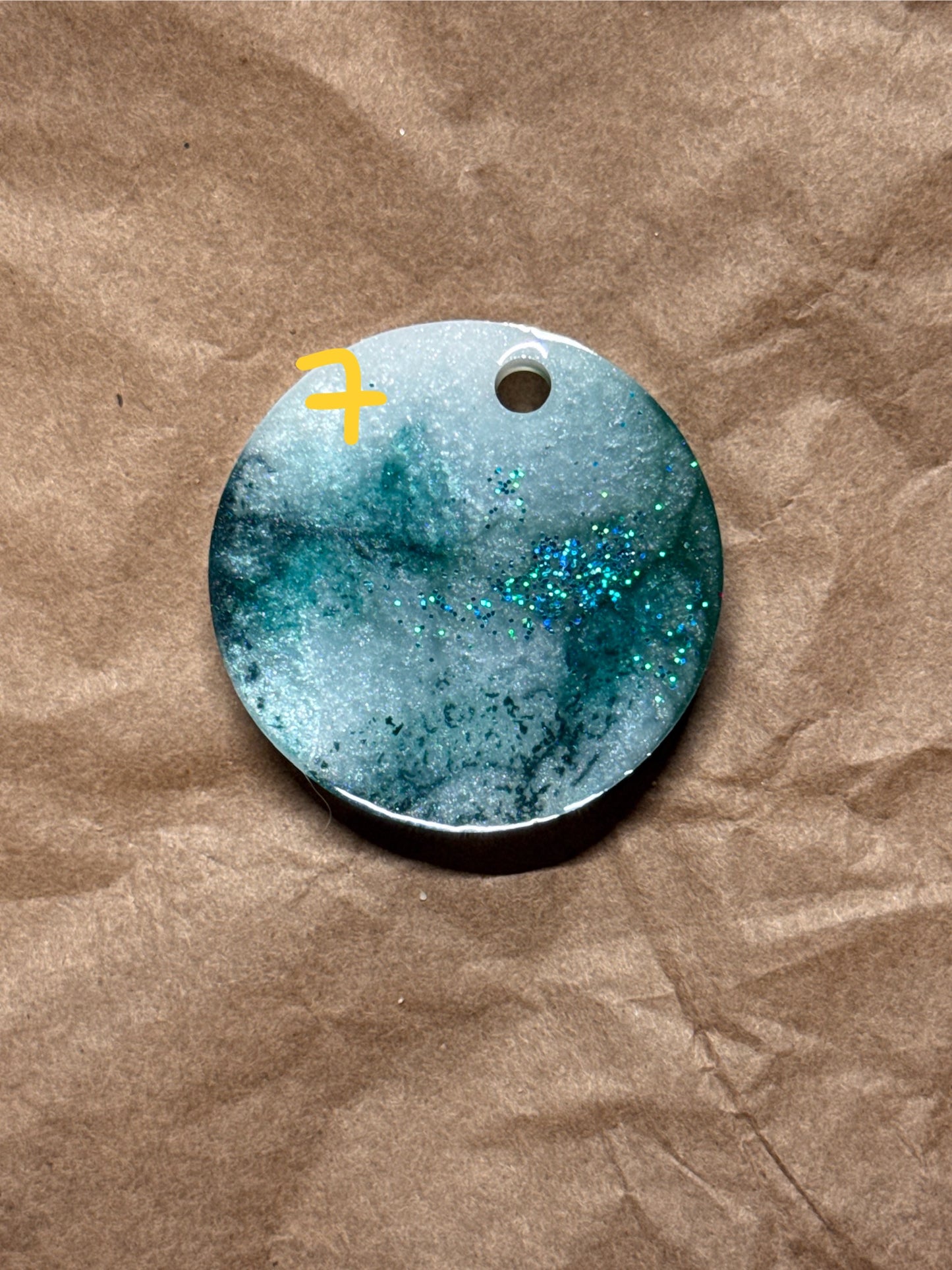 Epoxidharz Hundemarken - Serie Grün/Weiß