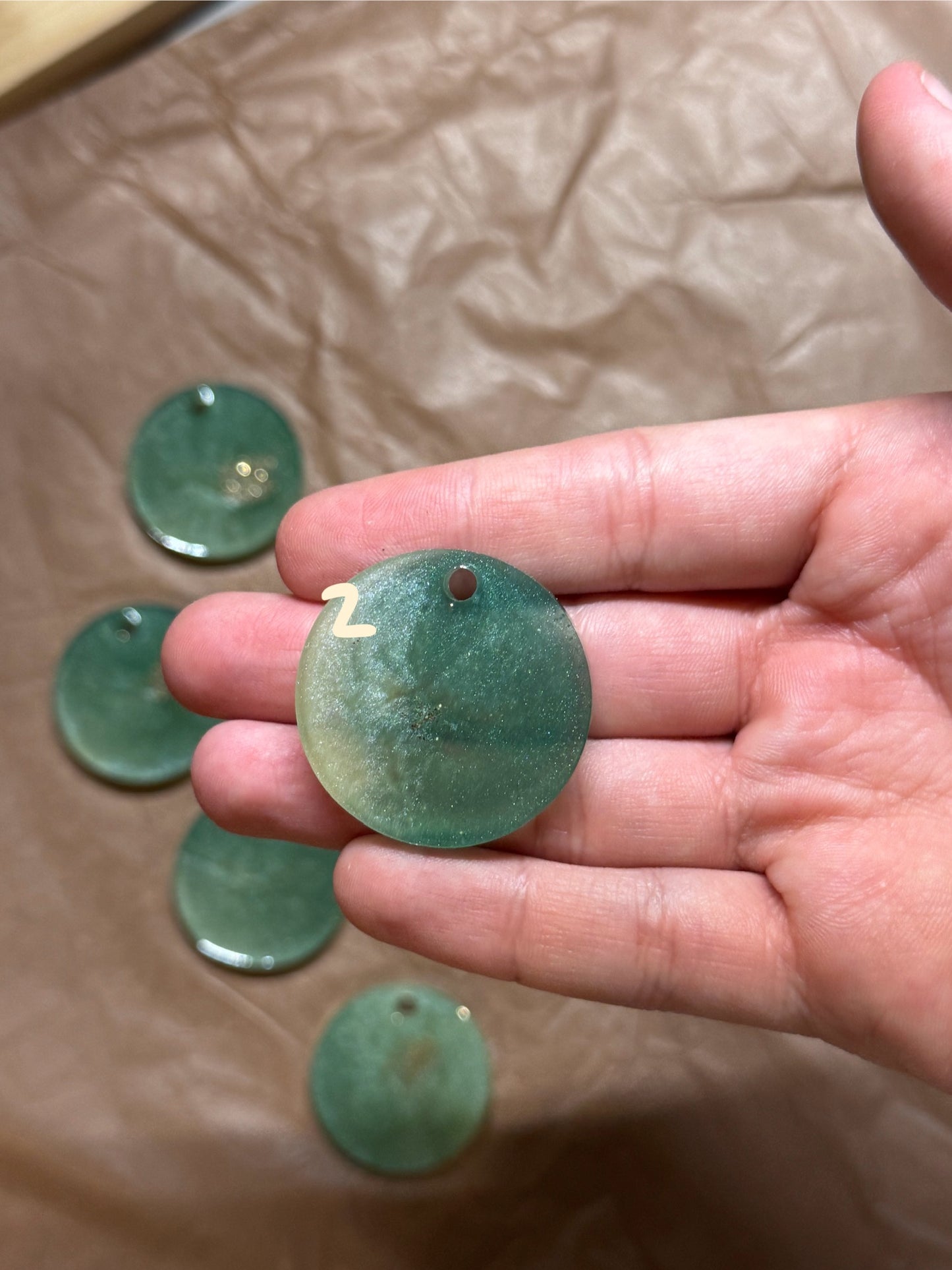 Epoxidharz Hundemarken - Serie Grüngold