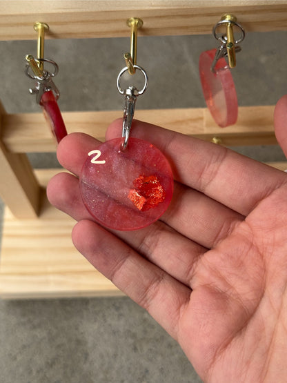 Epoxidharz Hundemarken - Serie Rosarot