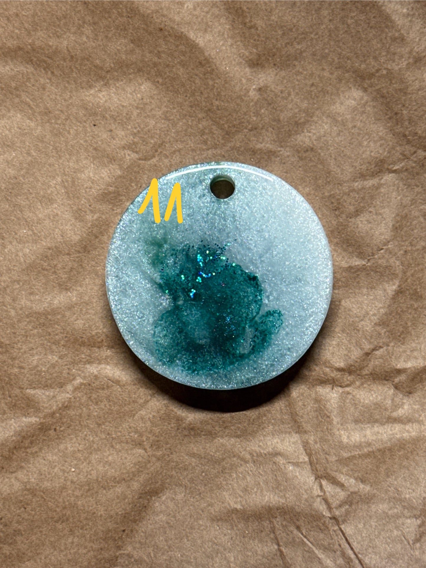 Epoxidharz Hundemarken - Serie Grün/Weiß