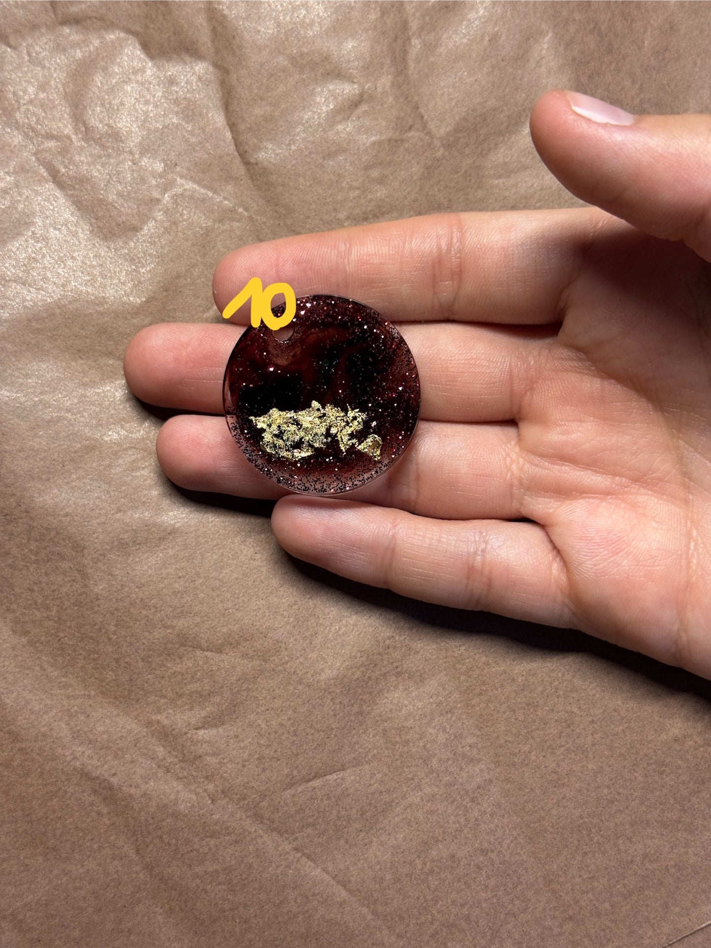 Epoxidharz Hundemarken - Serie Durchsichtig/Braun