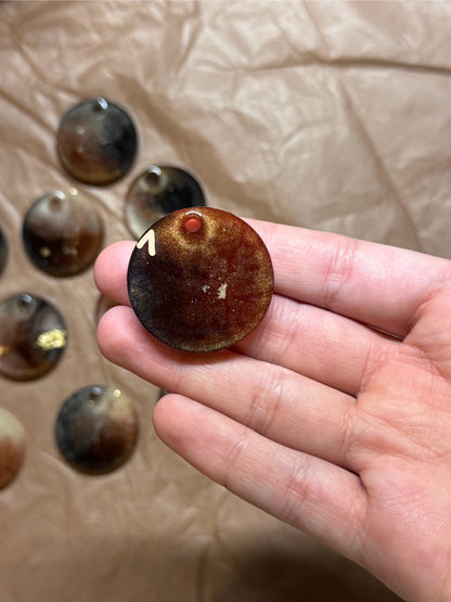 Epoxidharz Hundemarken - Serie Beigebraun