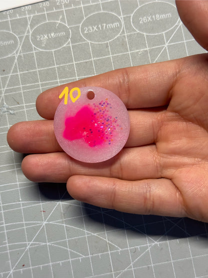 Epoxidharz Hundemarken - Serie Rosa/Weiß