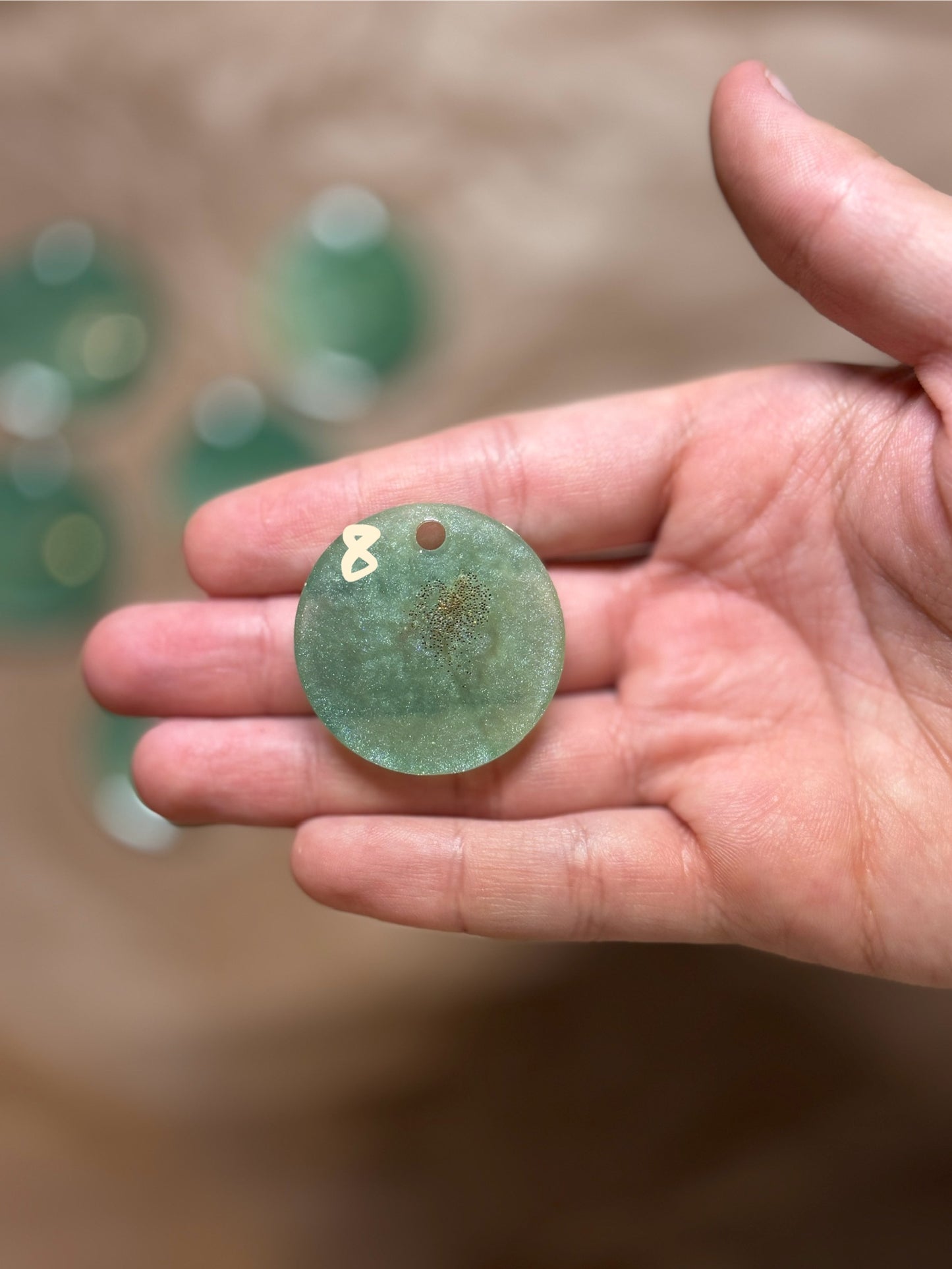 Epoxidharz Hundemarken - Serie Grüngold