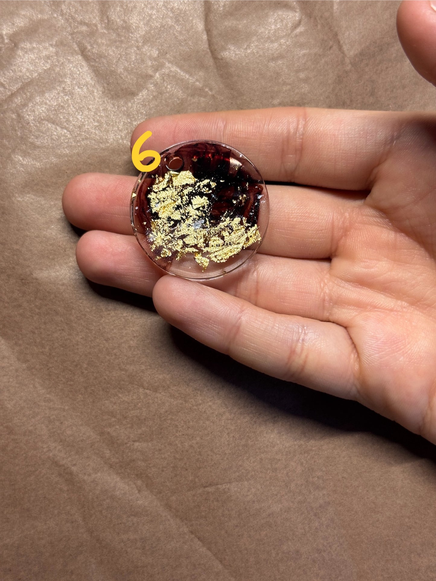 Epoxidharz Hundemarken - Serie Durchsichtig/Braun