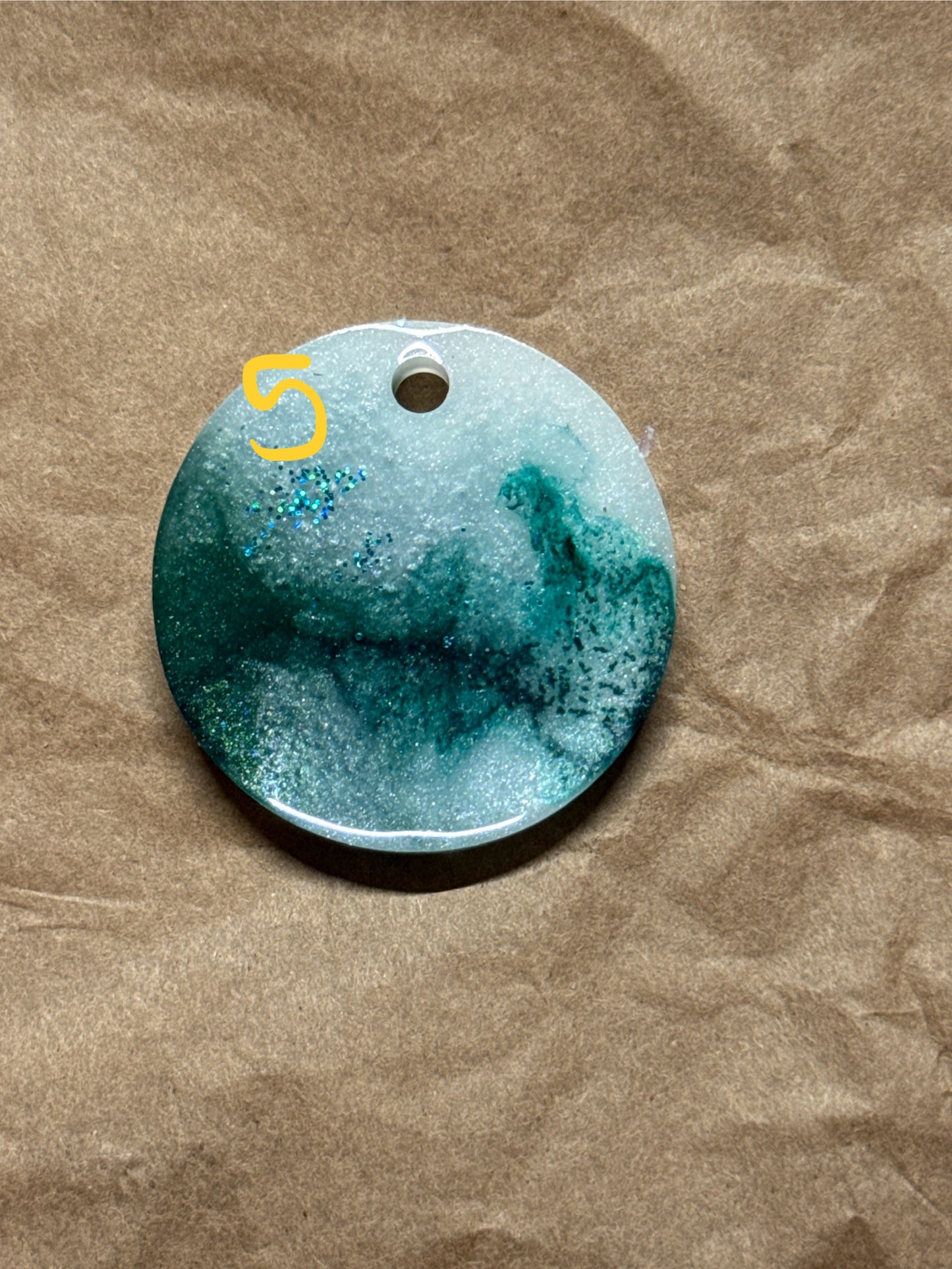 Epoxidharz Hundemarken - Serie Grün/Weiß