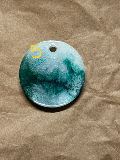 Epoxidharz Hundemarken - Serie Grün/Weiß