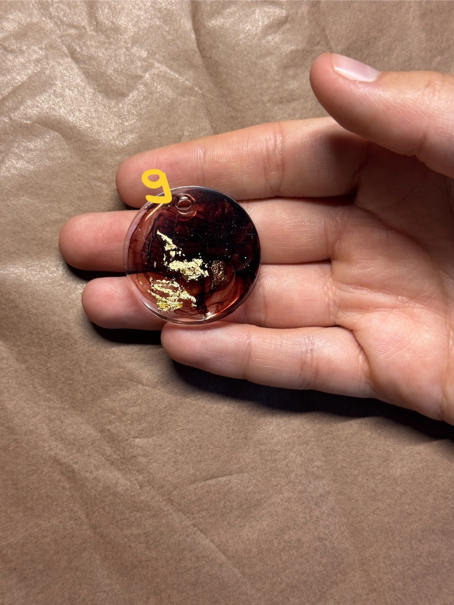 Epoxidharz Hundemarken - Serie Durchsichtig/Braun