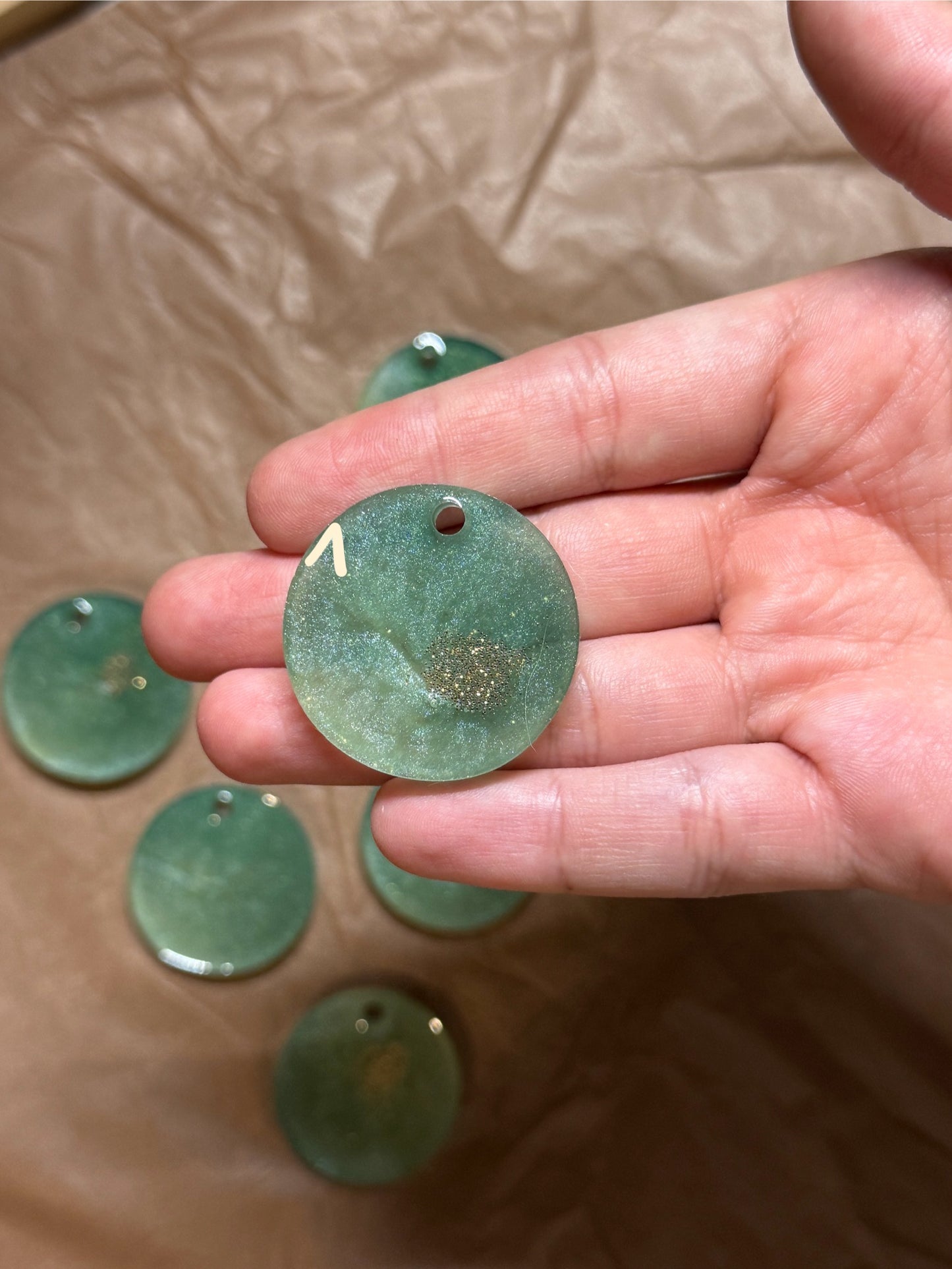 Epoxidharz Hundemarken - Serie Grüngold