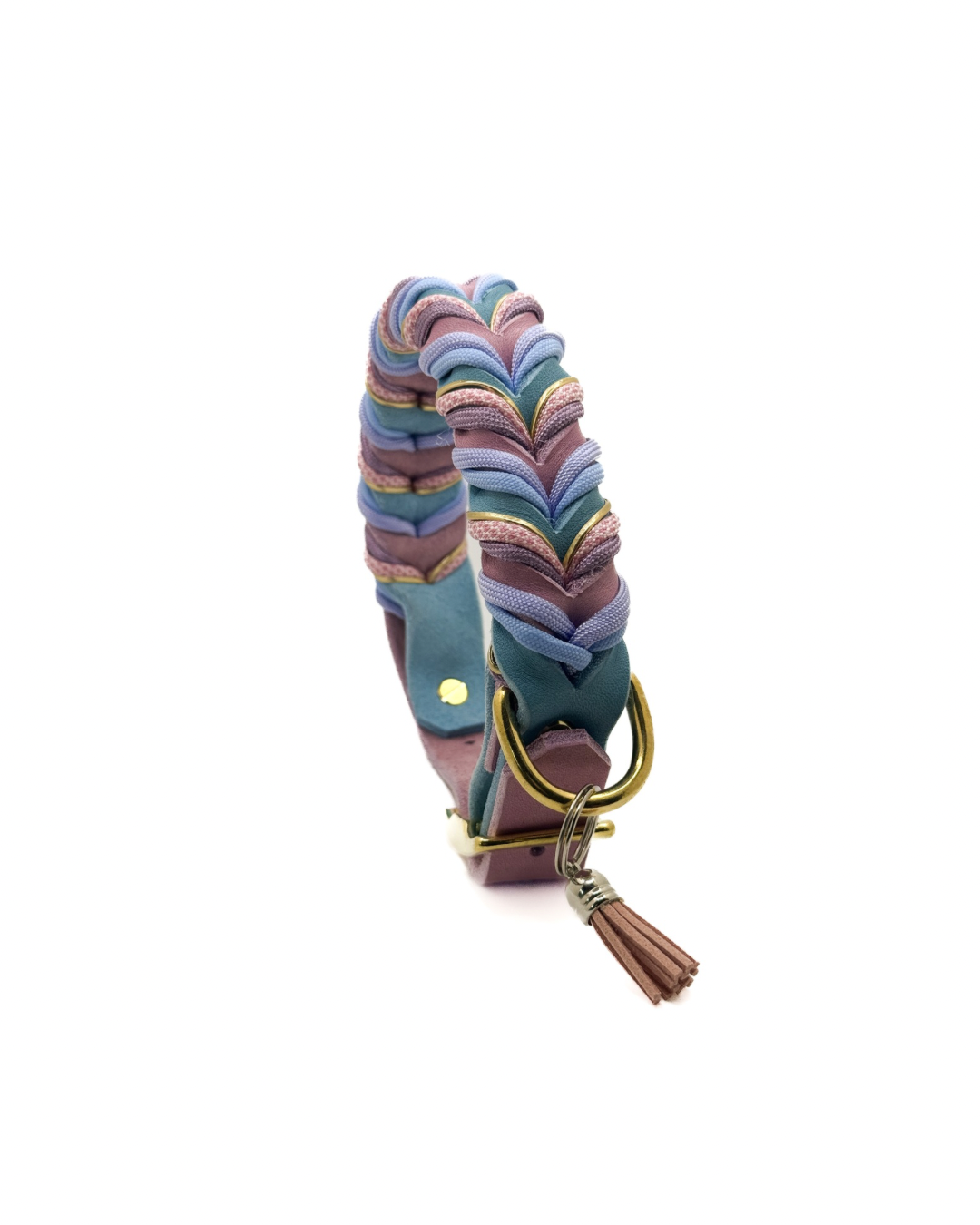 Fettleder Halsband „Cotton Candy“