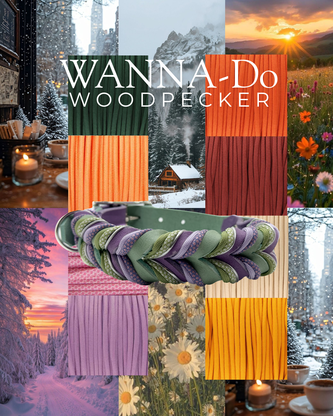 Wanna- Dos Fettlederhalsband Woodpecker